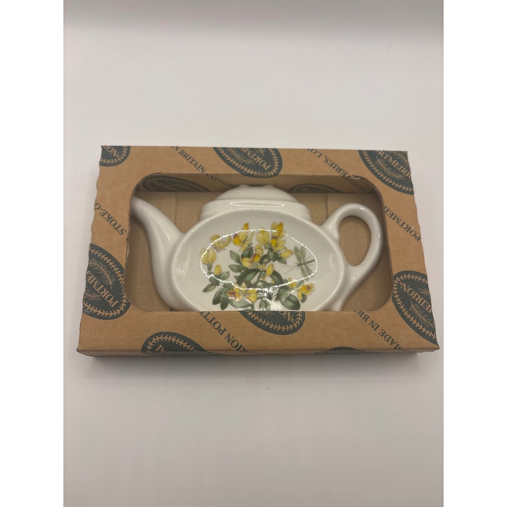 Portmeirion Botanic Garden Teapot Shaped Tea Bag Floral Made in Britain